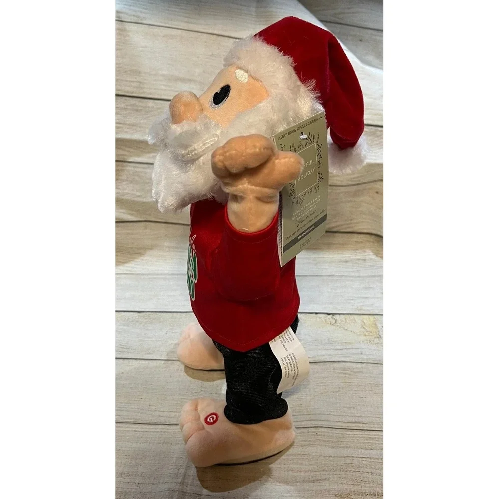 NWT Gemmy YOGA Santa Claus Downward Doggie Musical Animated Plush TbH4 SEE VIDEO
